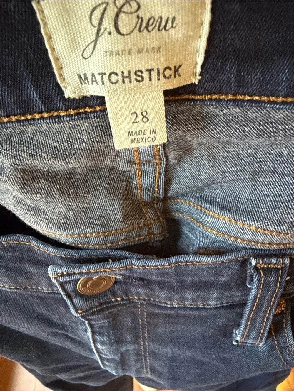 Dark denim J Crew Matchstick jeans